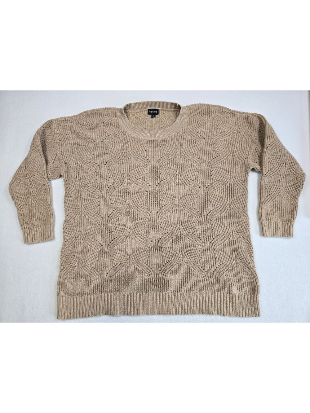 Torrid Womens 3 Beige Knit Tunic Sweater